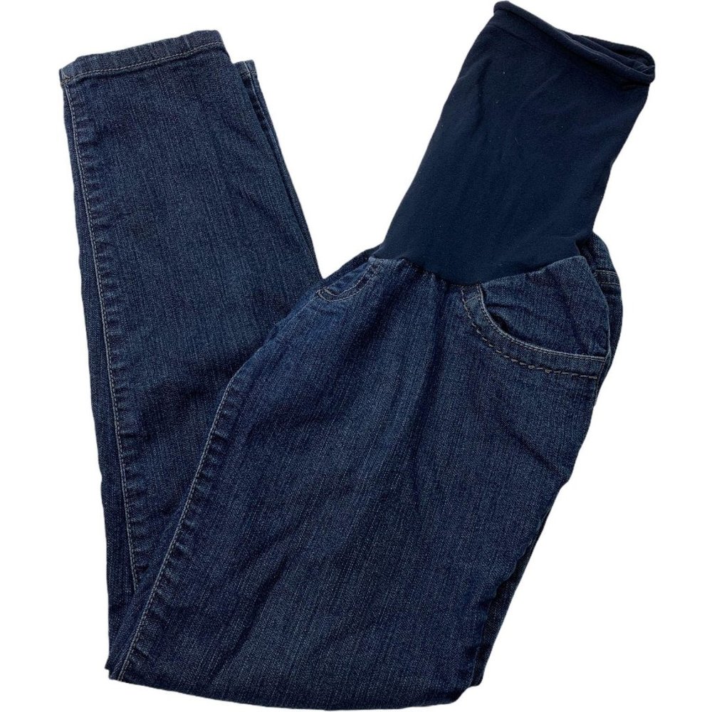 Indigo Blue Maternity Small Jeans Skinny Ankle Pre